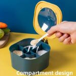 4-in-1 Spice Storage Box with Spoon – Kitchen Seasoning Organizer - Image 3